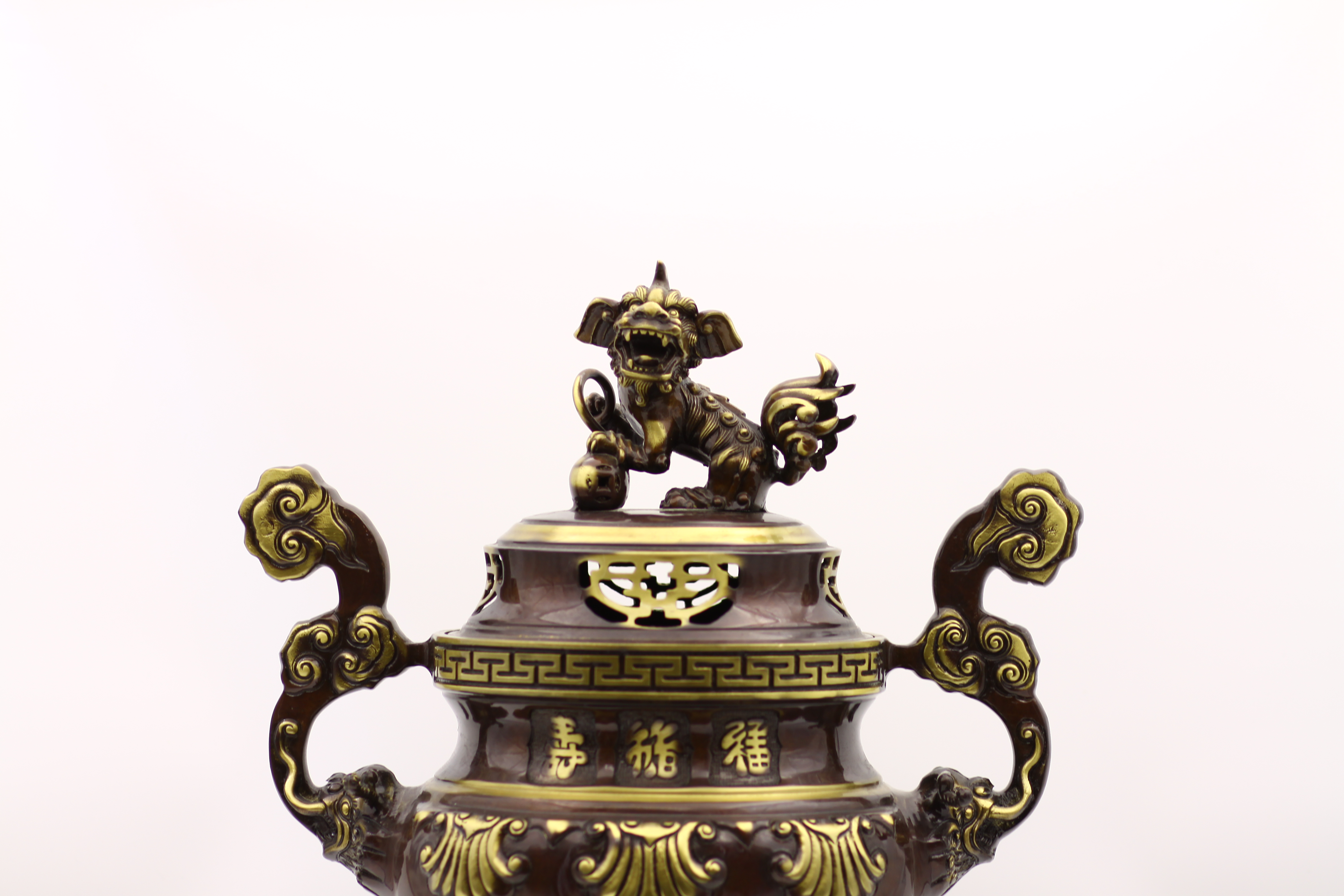 Đỉnh đồng mẫu Hoa Sòi Bằng Đồng Thau Đúc Công Nghệ 2 Màu 50cm