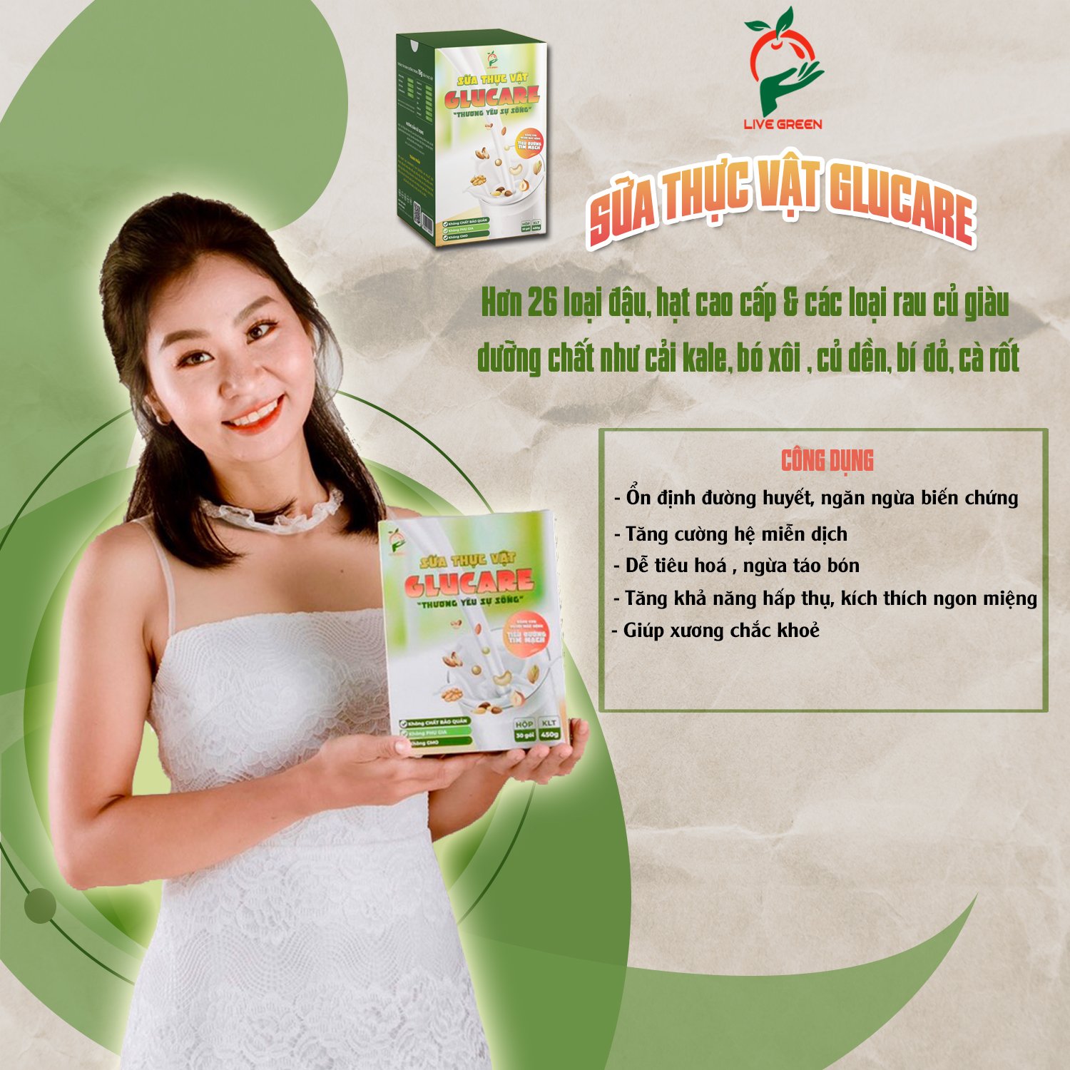 Sữa thực vật Glucare - Sữa Hạt Dành Riêng Cho Người Bị Tiểu Đường - Freeship Cho Hóa đơn 500k - Gía Sỉ Chỉ Với 2 triệu - Tuyển Sỉ Trên Toàn Quốc