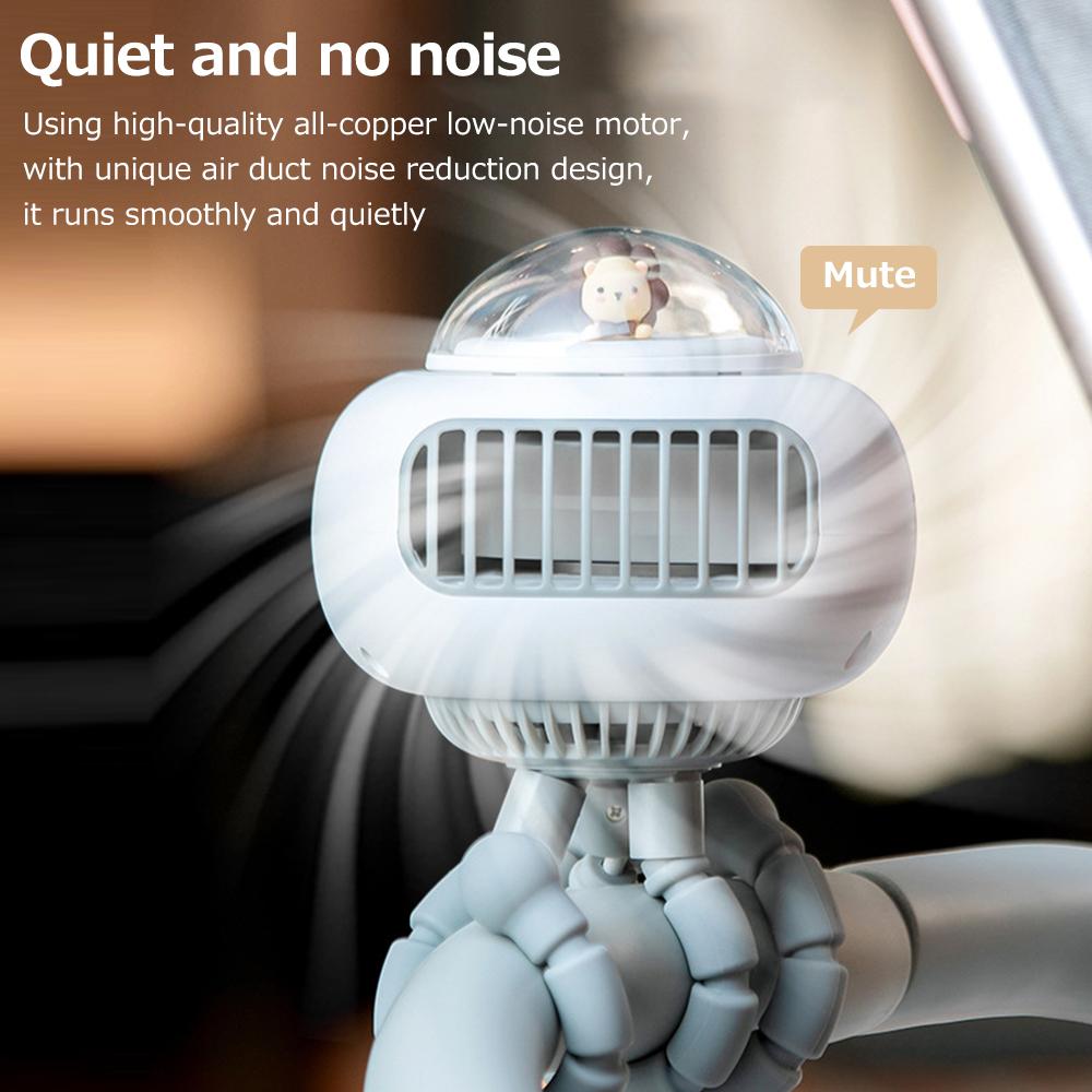 Quạt Điều Hòa Mini Không Cánh 4 Tốc Độ Không Dây 130 Độ° 3600Mah