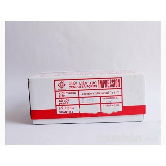 Giấy in liên tục 2 Liên 210x279mm size A5