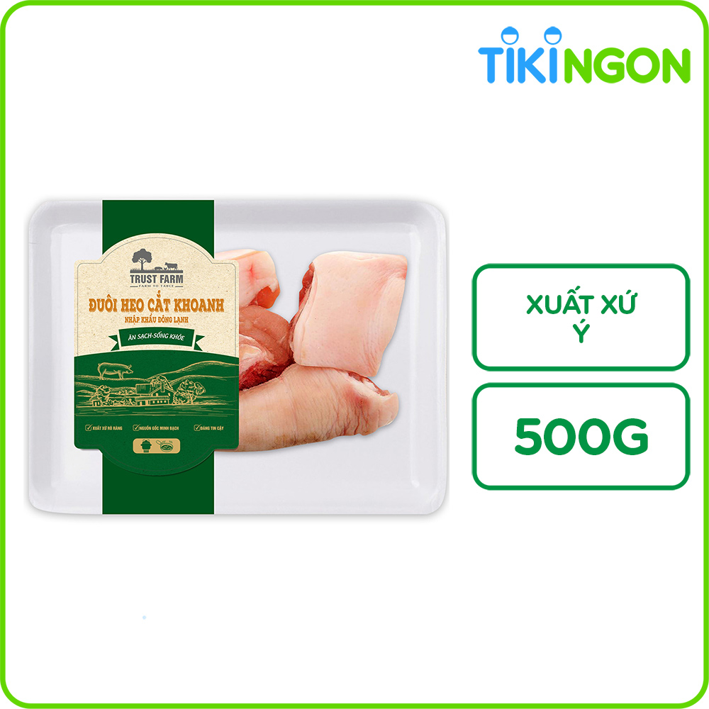 Đuôi Heo Cắt Khoanh Đông Lạnh Trust Farm 500g