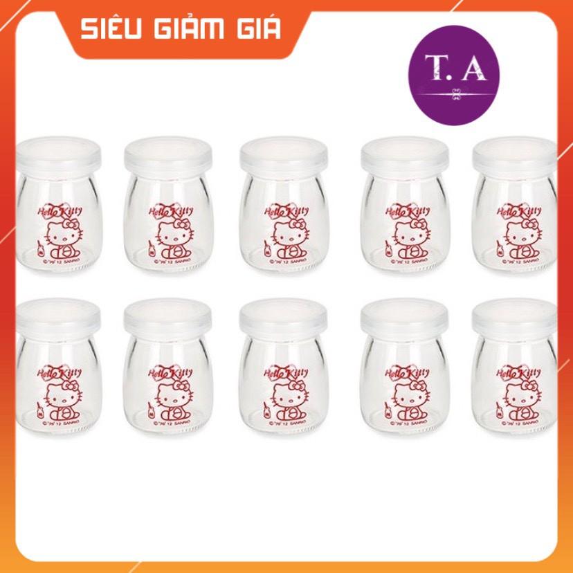 12 Hũ Thủy Tinh Làm Sữa Chua In Hình Có Nắp