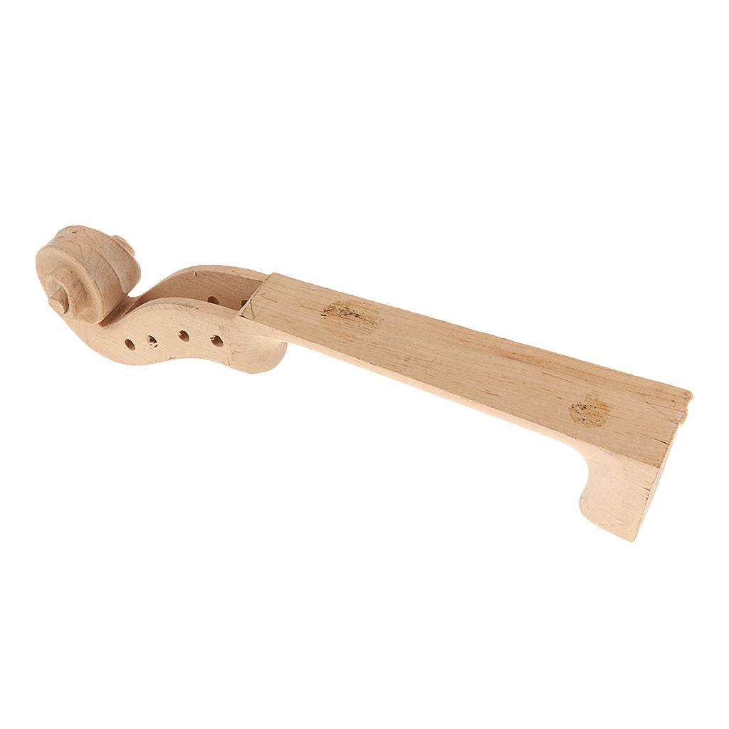 Sunnimix Chưa Hoàn Thành Headstock PEG Lỗ Cổ Phong W/Gỗ Mun Ván Trượt Ngón Tay Ngòi Thường Đặt Cho 4/4 Vĩ Cầm