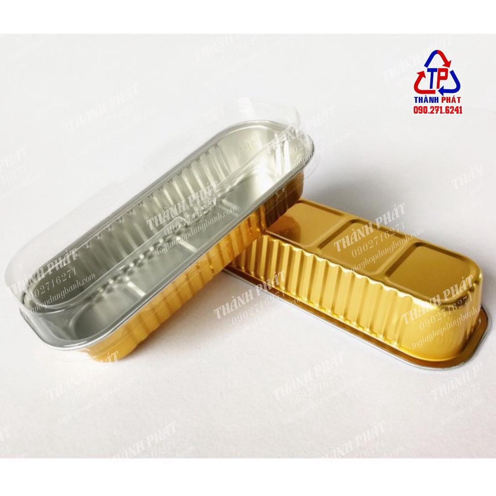 100 hộp thiếc chữ nhật nhiều màu - đế bạc đựng bánh oreo cheesecake, tiramisu, mouus - nướng trực tiếp bánh pizza