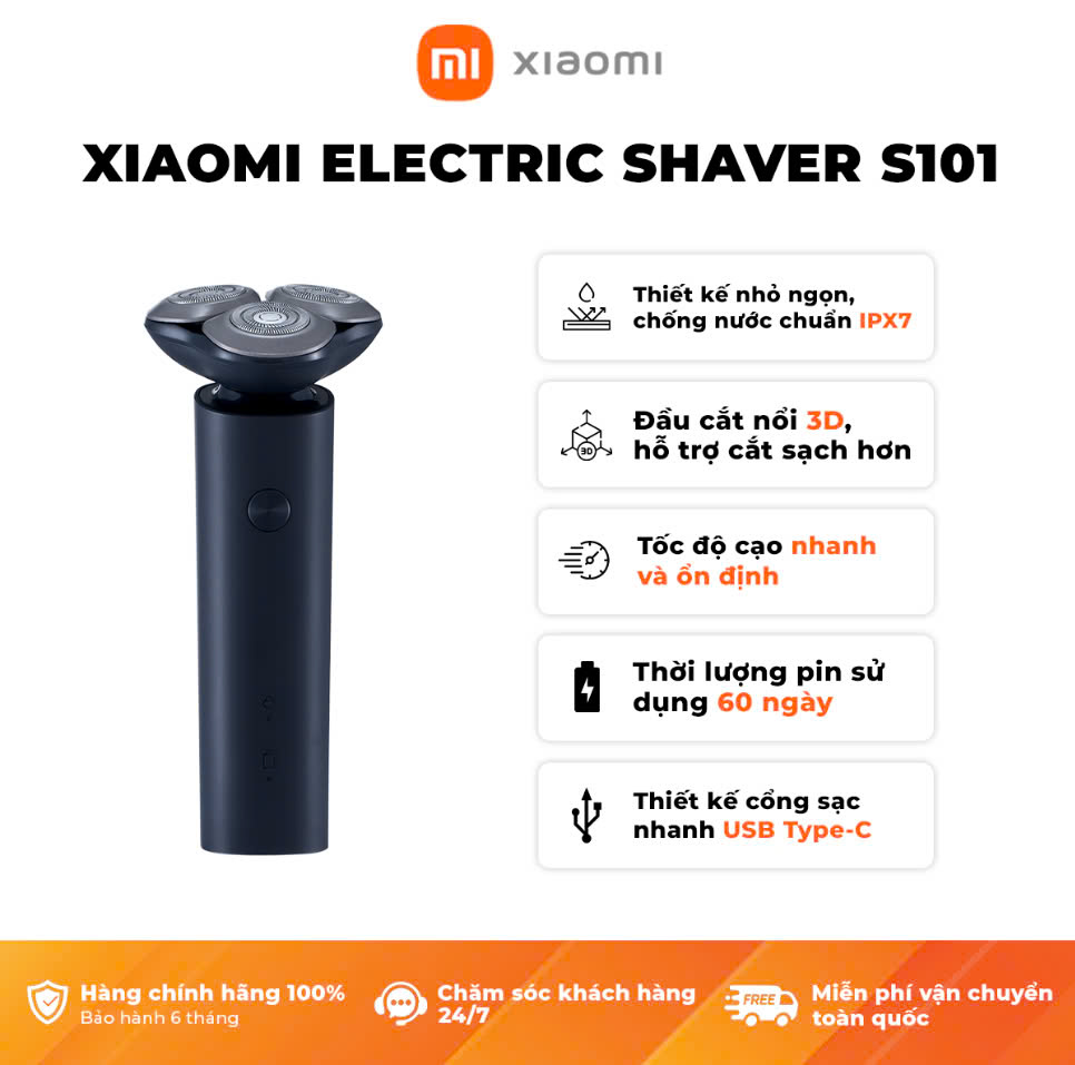 Máy Cạo Râu Xiaomi Electric Shaver S101 - Hàng Chính Hãng