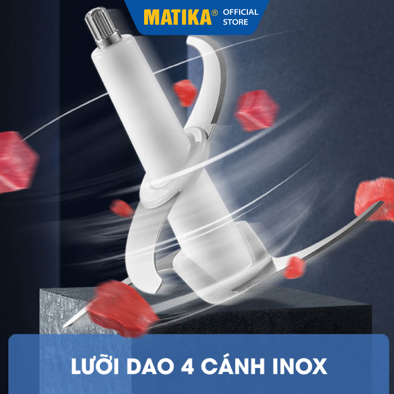 Máy Xay Thịt MATIKA 2L Cối Thủy Tinh MTK-3220, Hàng Chính Hãng