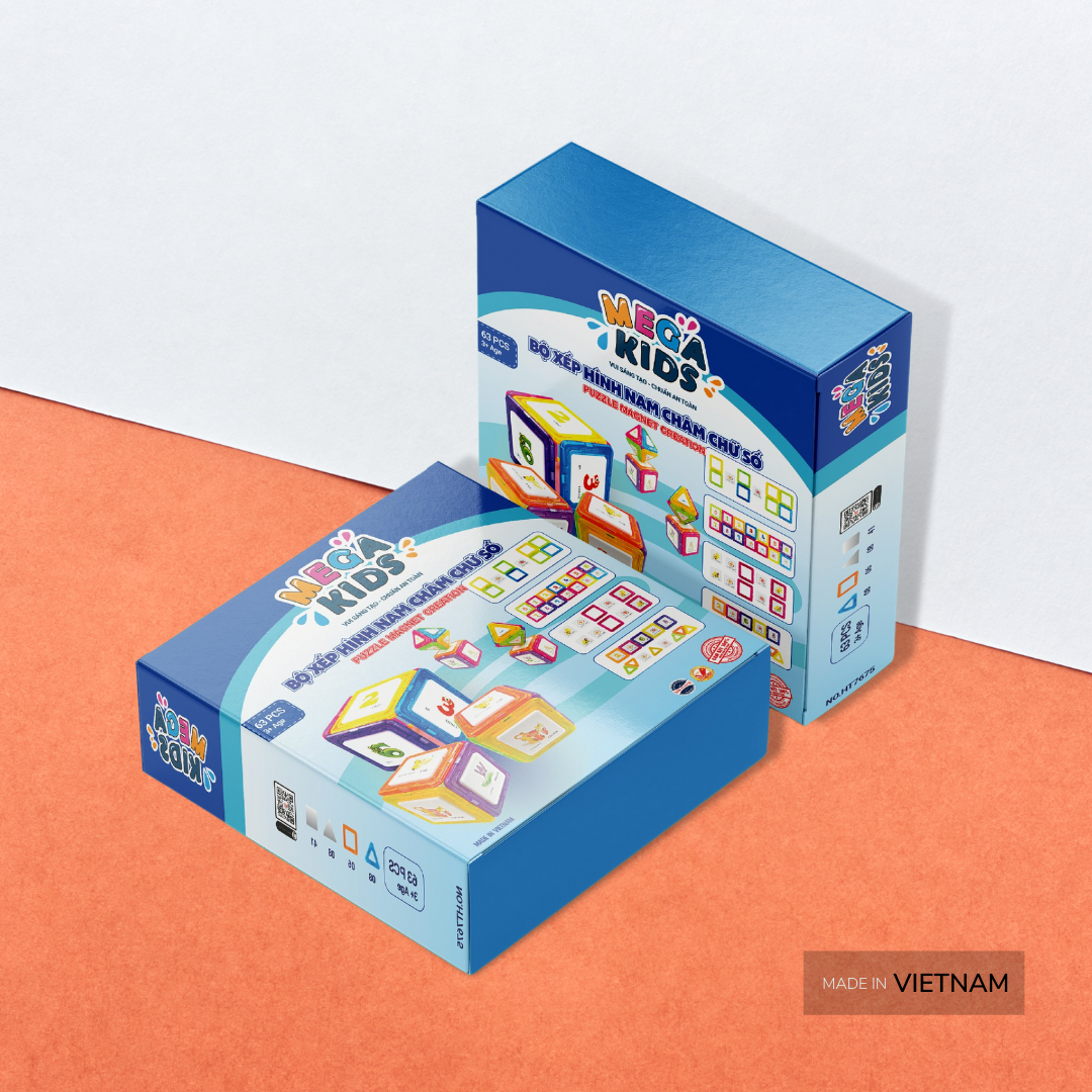 Đồ chơi xếp hình nam châm chữ số HT7675