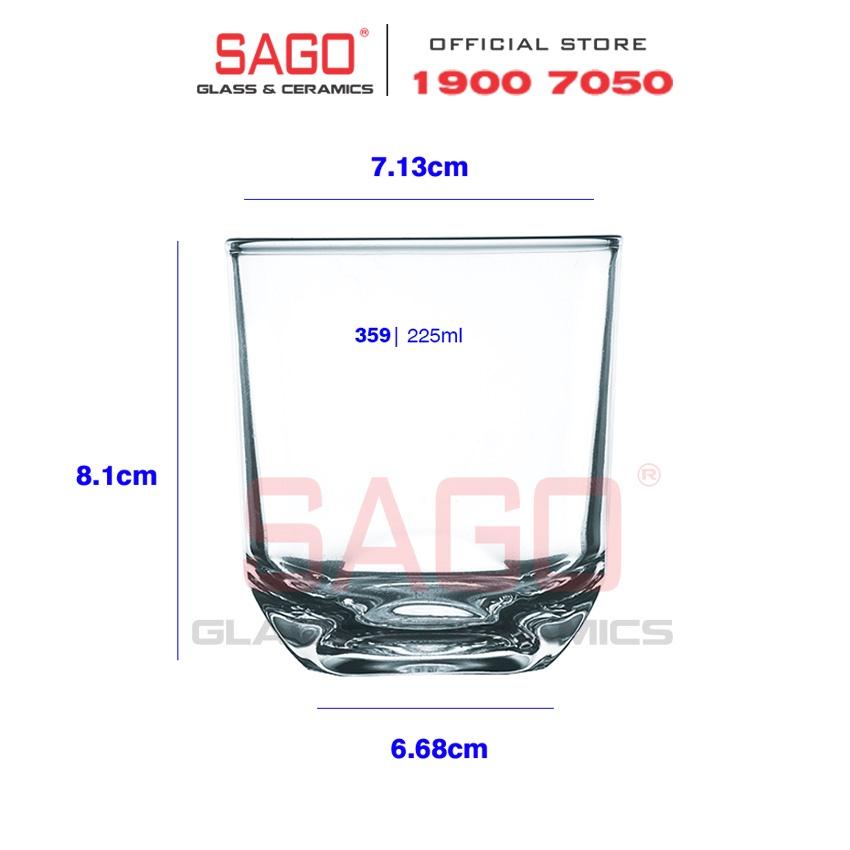Ly Thủy Tinh Union Bottom Corner 225ml | Nhập Khẩu Thái Lan