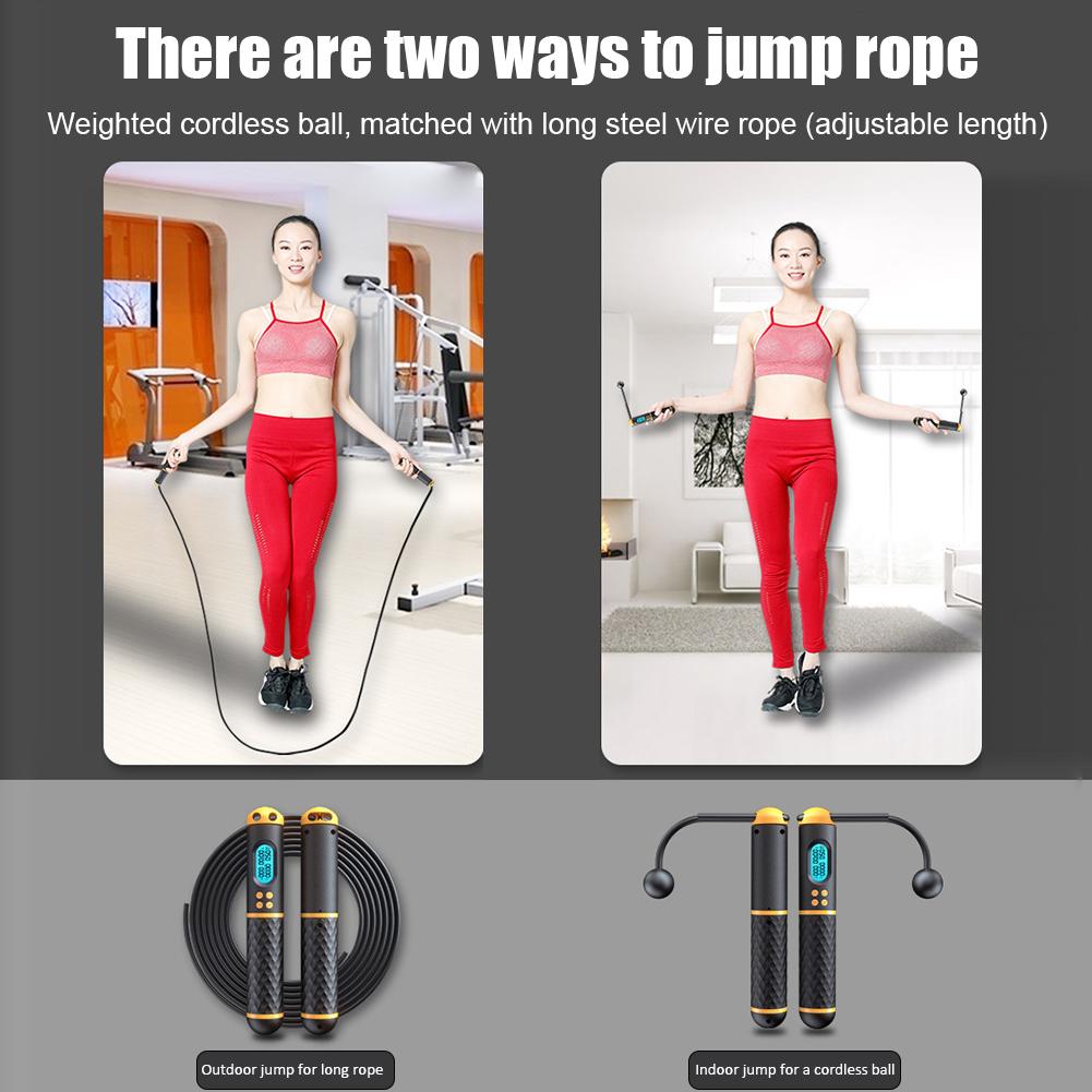 Điện Tử Dây Nhảy Thông Minh Không Dây Kỹ Thuật Số Dây Nhảy Tập Thể Dục Cơ Thể Tòa Nhà Đào Tạo Lượng Calo Tiêu Thụ Thiết Bị