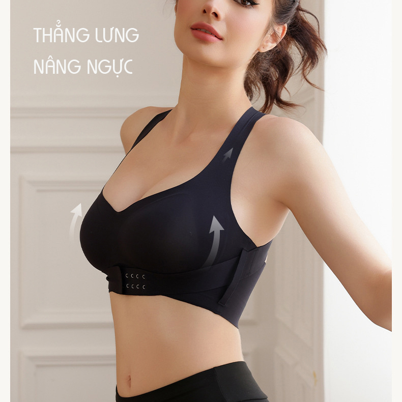 Áo Lót Nữ Chống Gù Cải Thiện Vóc Dáng Không Gọng Đệm Mỏng Không Lộ Vết B201