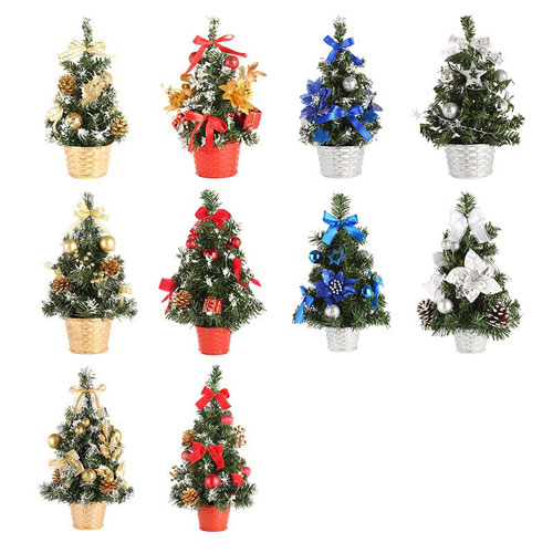 Chậu Cây Thông Noel 40Cm Có Đèn Led Trang Trí Giáng Sinh