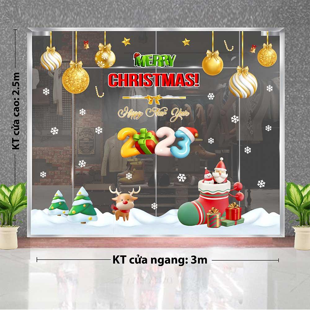DECAL TRANG TRÍ GIÁNG SINH 2023 COMBO SỐ 26