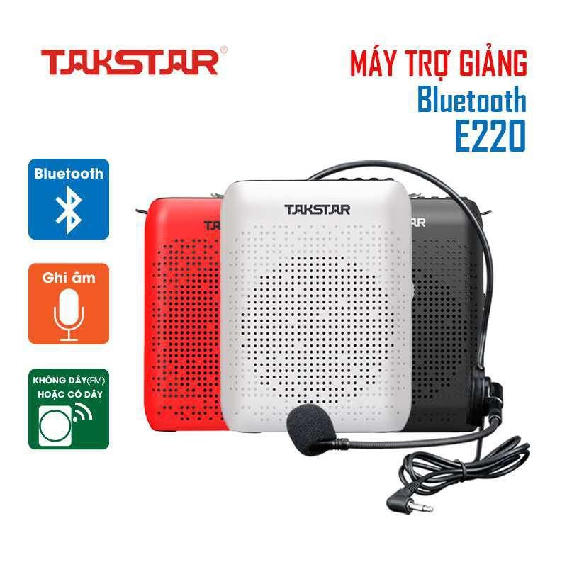 Máy trợ giảng không dây takstar E220, có bluetooh, chống rú rít, kèm mic không dây và có dây