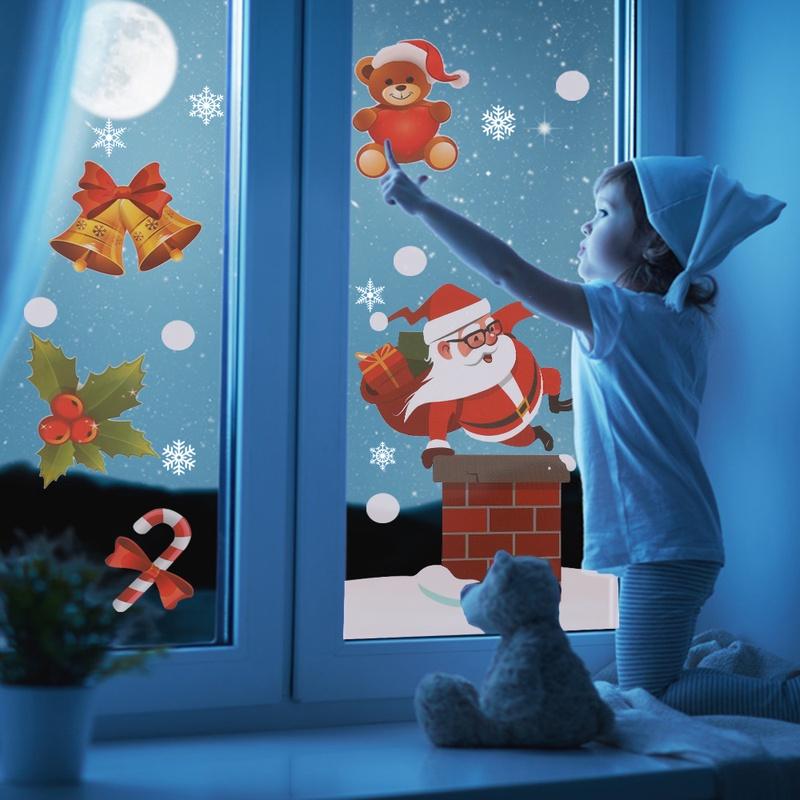 Miếng dán cửa sổ trang trí giáng sinh và năm mới