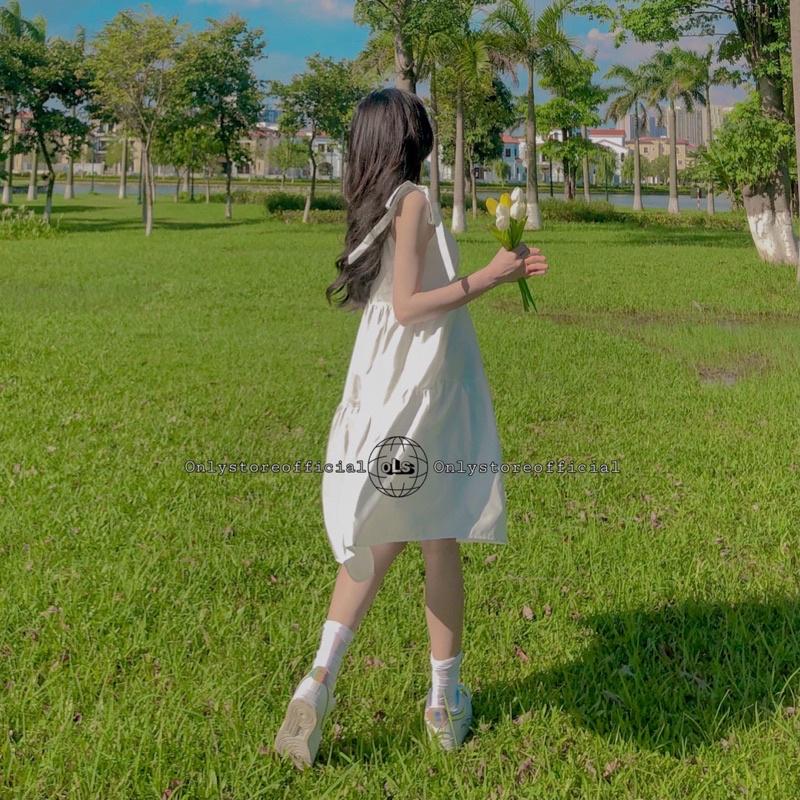 Váy hai dây tầng xoè của nhà