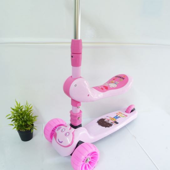 Xe Trượt Scooter  Gấp Đa Năng Cho Bé  - Tặng Kèm Yếm Cotton Ngẫu Nhiên