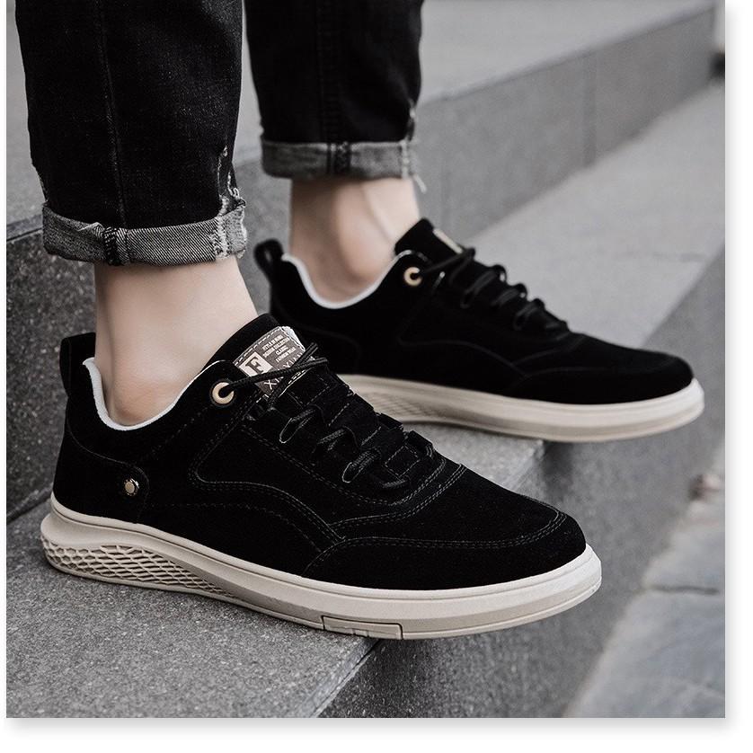 Giày Sneaker Nam, Giày Da Nam Thấp Cổ Da Lộn HOT HOT