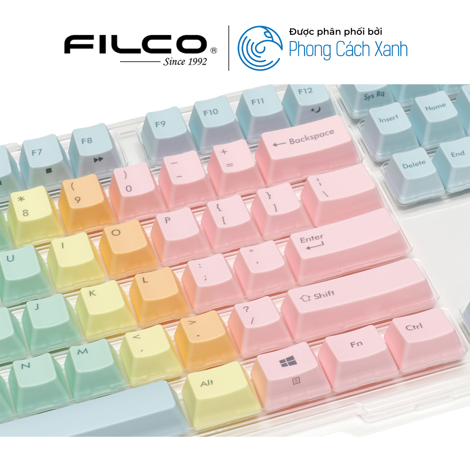 Bộ keycap Filco Macaron 104 phím - Chữ mặt trên - Hàng Chính Hãng