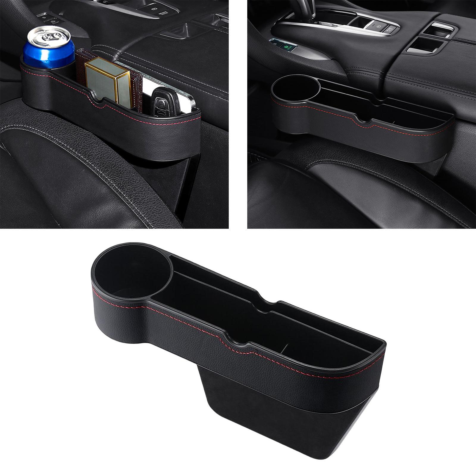 Car Seat Gap Organizer W/ Cup Holder Fit for Cards Wallets Sunglasses
