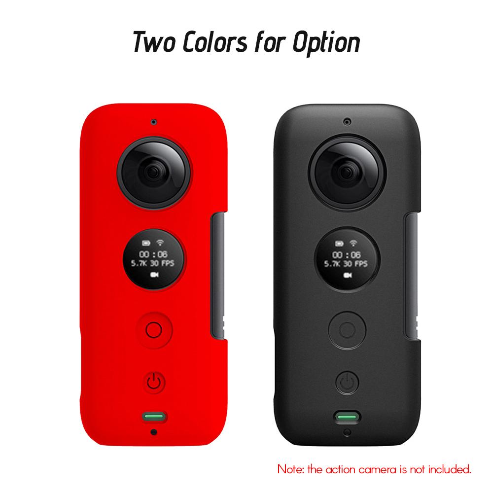 Vỏ bảo vệ silicone có độ bền cao với nắp đậy ống kính tương thích với máy ảnh Insta 360 One X Sport