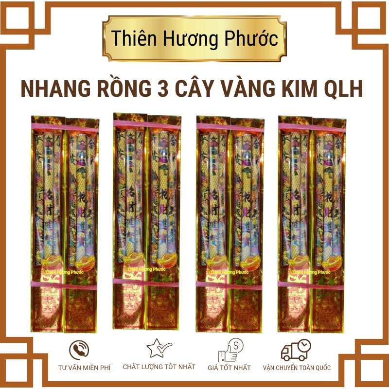 Nhang rồng 3 cây vàng kim QLH cúng khai trương giao thừa các lễ khác