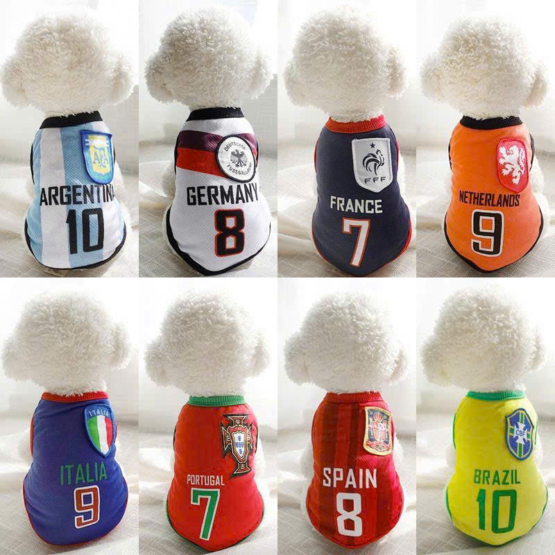 ÁO BÓNG ĐÁ SÔ 10 CHO THÚ CƯNG CHÓ MÈO