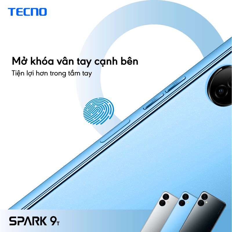 Điện thoại thông minh Tecno Spark 9T 4GB/64GB - Camera selfie 32MP - Hàng Chính Hãng