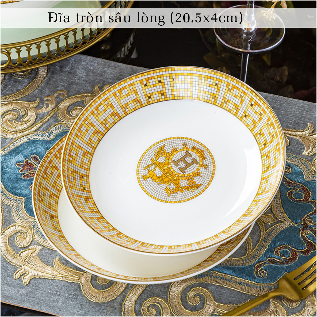Bộ bát ăn cơm SỨ XƯƠNG Giang Tây cao cấp 56 chi tiết - Bộ chén ăn cơm sang trọng, tinh tế - Bát đĩa mỏng nhẹ nhưng cứng trong và cách nhiệt tốt. Mã GS75