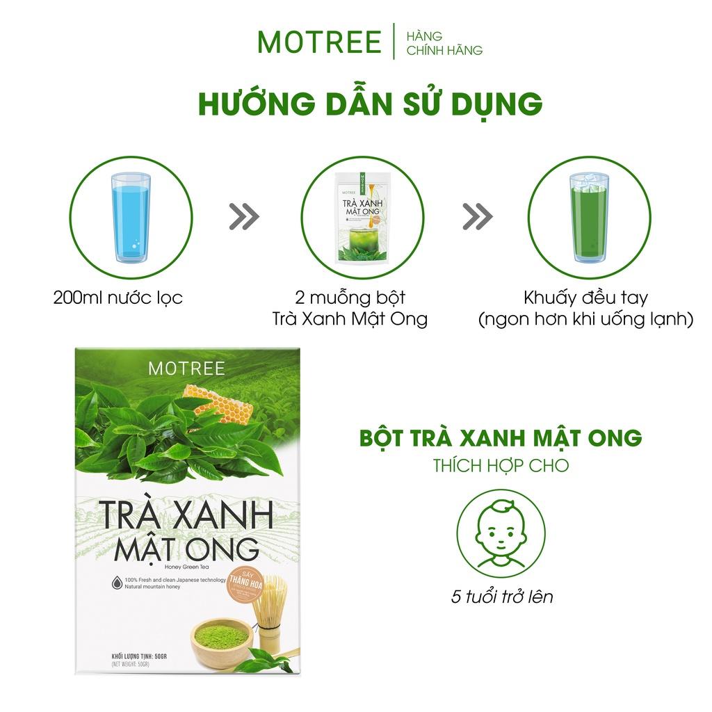 Bột trà xanh mật ong MOTREE sấy thăng hoa công nghệ Nhật Bản hộp 54gr