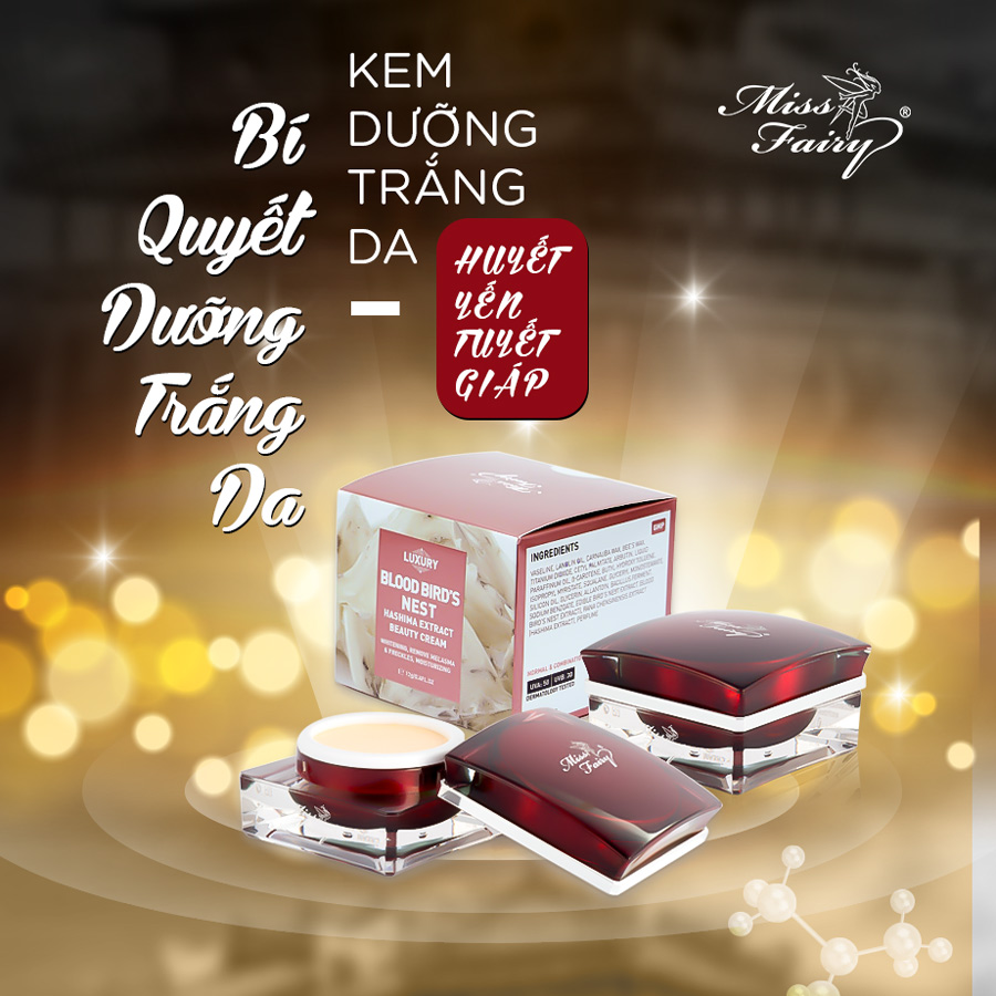 Kem dưỡng trắng Da Tinh Chất Huyết Yến Và Tuyết Giáp Miss Fairy (12g)