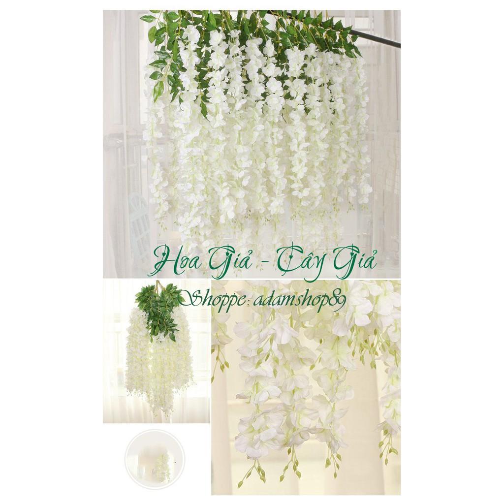 Hoa giả -  com 10 cành hoa Tử Đằng Cành Dài 115cm