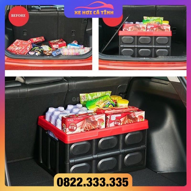 Hộp Đựng Đồ Có Thể Gập Gọn Chịu Sức Nặng Đến 46Kg Để Đồ Cốp Sau Ô Tô