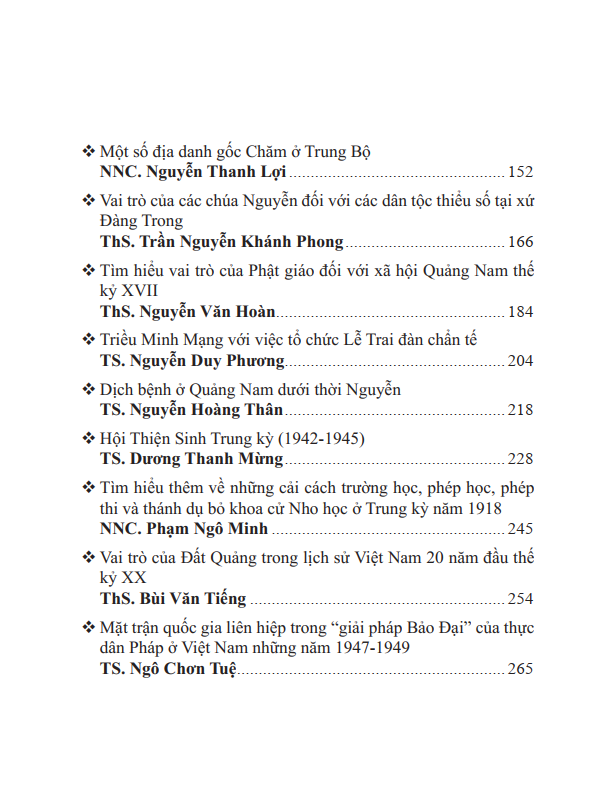 Miền Trung những vấn đề lịch sử