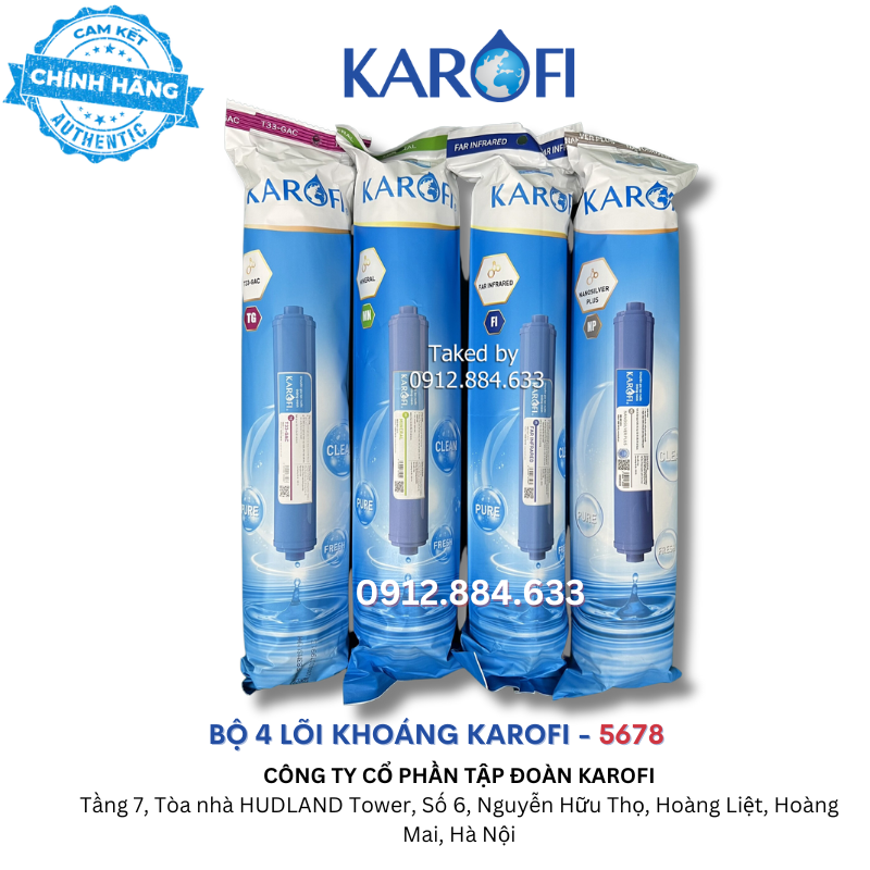 Combo lõi lọc Karofi bao gồm 1 Màng R.O + Bộ chức năng 5678 Karofi - Hàng chính hãng