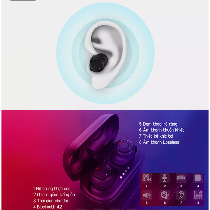 Tai nghe Bluetooth True Wireless Remax Earbuds TWS-2S - TWS-2S - Hàng nhập khẩu