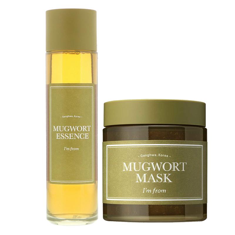 Combo Làm Dịu, Phục Hồi Da Từ Ngải Cứu I'm from (Mugwort Essence 160ml + Mugwort Mask 110g)