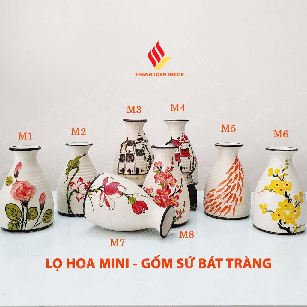 Lọ hoa mini hàng thủ công vẽ tay - Gốm sứ Bát Tràng