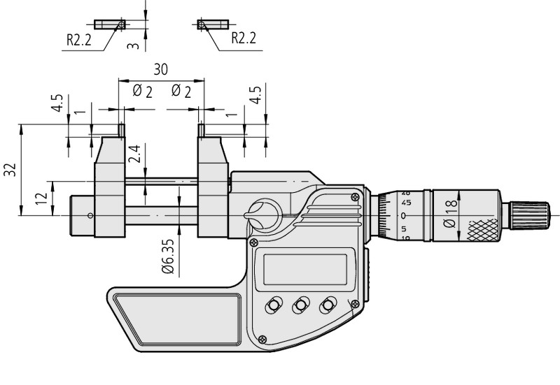 Panme Điện Tử Đo Trong Mitutoyo 345-350-30