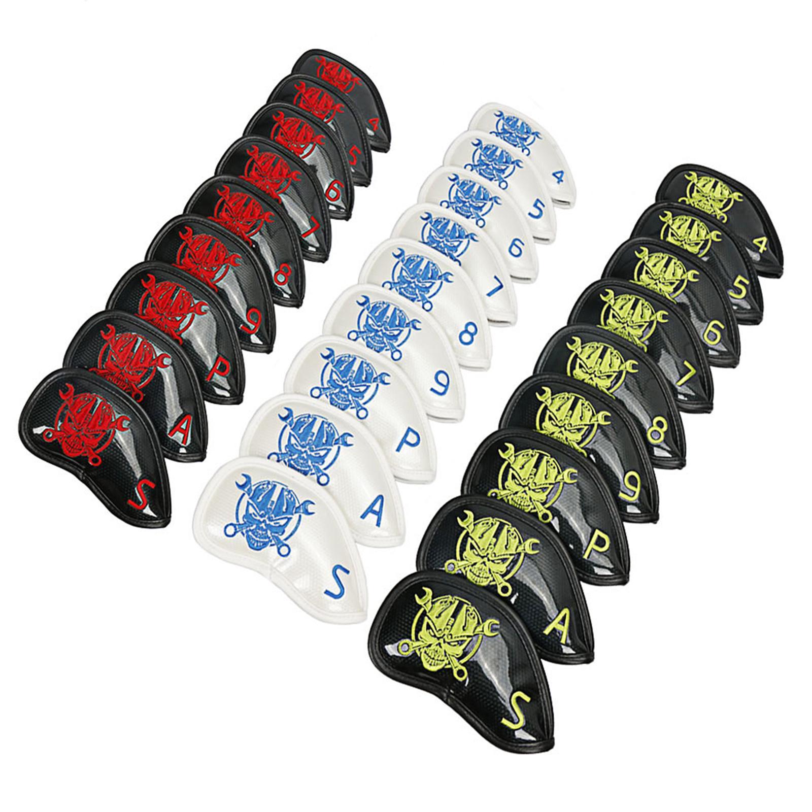 PU Leather Golf Iron Headcover Waterproof Club Head Cover