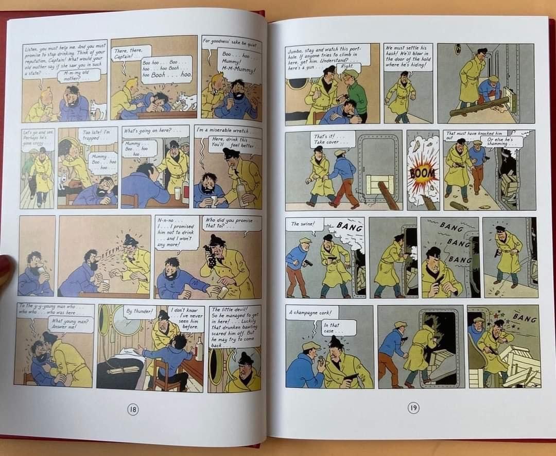 Tintin bộ 8q nhập màu bìa cứng box set