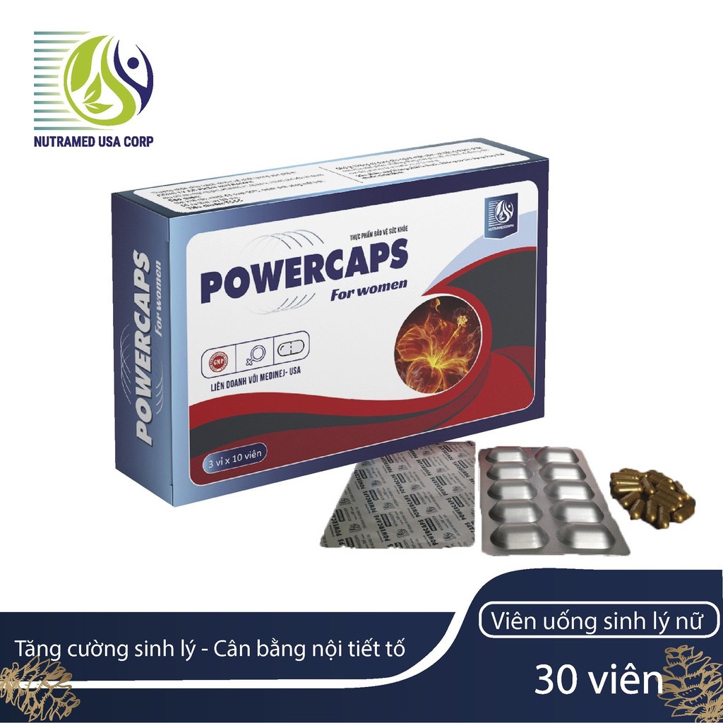 Combo Tăng cường sinh lý nam nữ Powercaps formen và Powercaps For Women - Nhà máy liên doanh với Medinej - USA và đạt chuẩn GMP - WHO