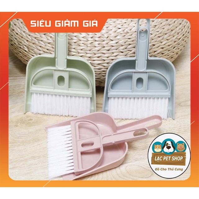 Bộ Chổi Quét Nhà Và Ki Hót Rác Mini - Dụng Cụ Dọn Dẹp Cho Thú Cưng