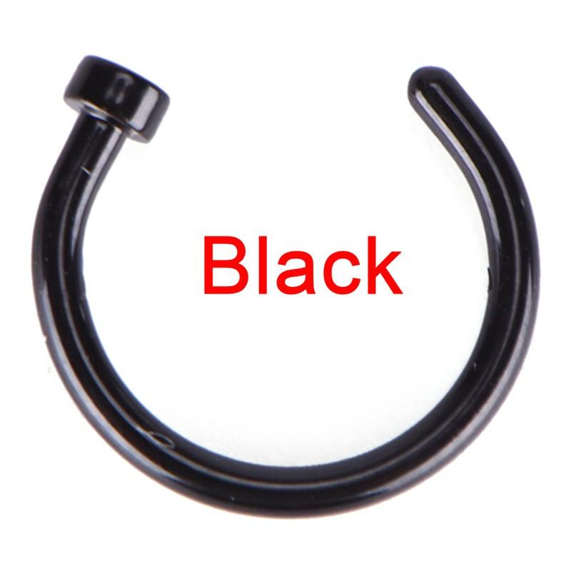 Khuyên mũi thiết kế mỏng hở bằng inox phong cách