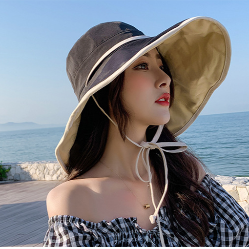 Mũ rộng vành chống nắng chống uv đội 2 mặt thời trang
