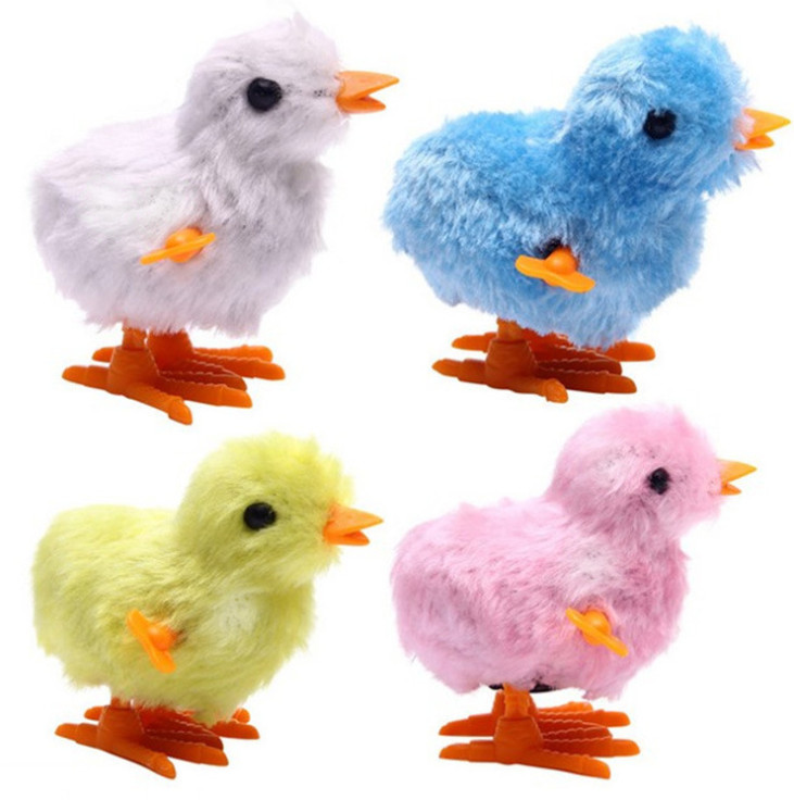 [COMBO 4 Chiếc] Mô hình gà bông chạy cót độc đáo - Màu ngẫu nhiên