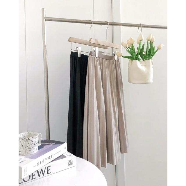 Chân váy dạ nữ xếp ly chun eo dáng dài v877815 by germe