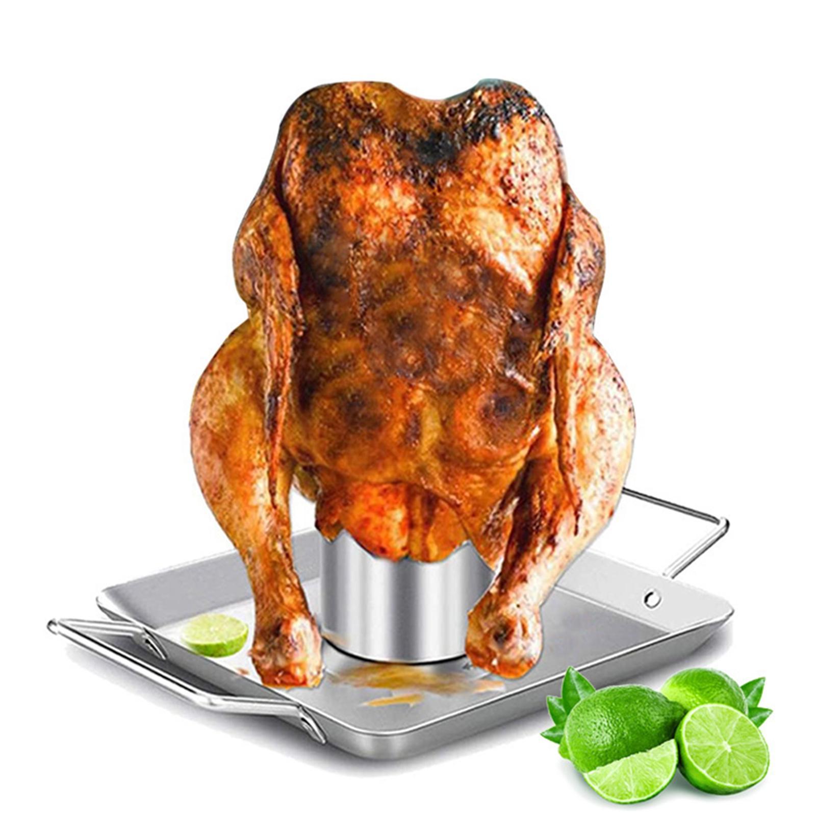 Durable Chicken Roaster Rack Holder BBQ Stand for Indoor Outdoor Smoker