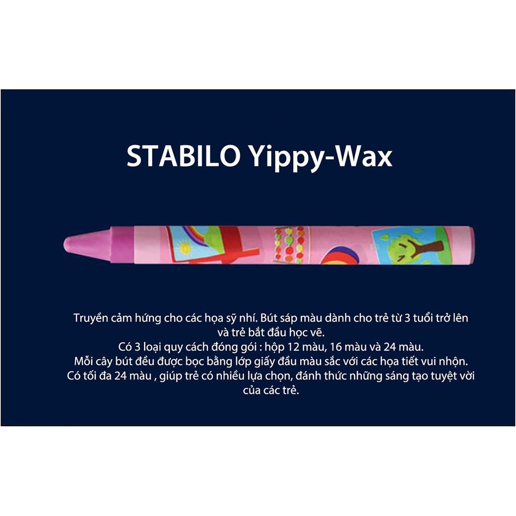 Bút sáp màu STABILO Yippy-wax hộp 12 màu (WX2812)