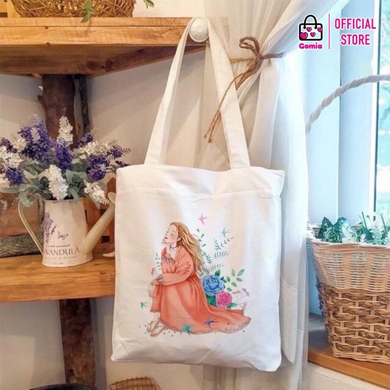 Túi TOTE vải Canvas hàng đẹp đi học đi chơi tiện dụng GOMIA TT2904