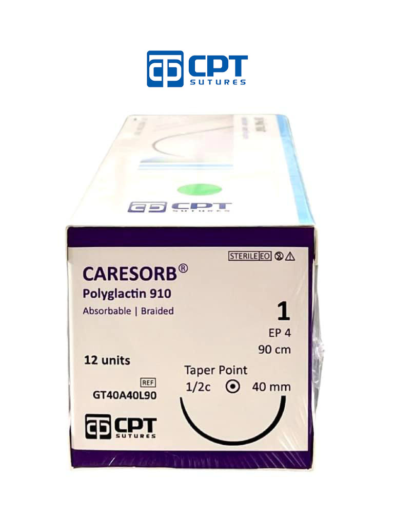 Chỉ phẫu thuật tự tiêu CPT Caresorb Polyglactin số 1 - GT40A40L90